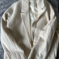 Worn Once. Looks Brand New (Basically Is). Size M, But Runs A Bit Large For Me. Classy Cream Color With Crinkle Look. Stunning. Knee Length. Zara Coat, Zara Jackets, Cream Color, Knee Length, Jackets & Coats, Jackets For Women, Zara, Brand New, Cream