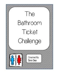 the bathroom ticket challenge is on display