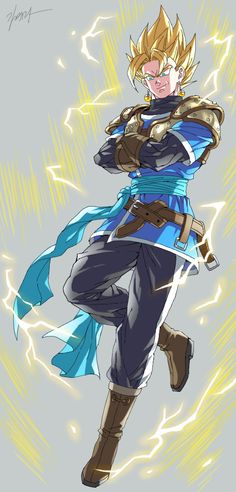 an anime character in blue and black with the words rokuu, the legendary savytonian