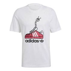 Adidas originals Worm Tee Funny Printing Sports Short Sleeve White GN2155 (Men's/Gift to Boyfriend) Gift To Boyfriend, Stylish Sneakers, Sport Shorts, Boyfriend Gifts, Adidas Originals, Mens Gifts, Adidas, Sports, Sneakers