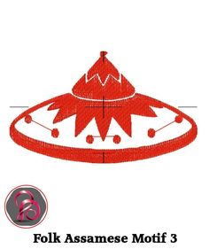 an image of a red object with the words folk assamee moff 3