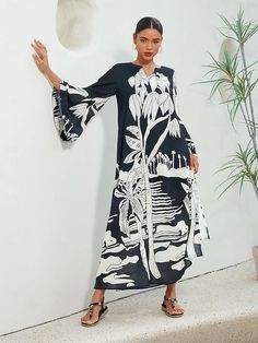 假期 V 领长袖长款连衣裙 2024 - KWD 22.99 Dress 2024, Google Lens, Sleeve Maxi Dress, Long Sleeve Maxi, Long Sleeve Maxi Dress, Casual Dress, On Sale, Maxi Dress, V Neck