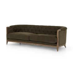 Four Hands Ellsworth Tufted Sofa Mia Sofa, Olive Sofa, Parisian Vibes, Rolled Arm Sofa, Tufted Sofa, Rustic Lodge, Sofa Sale, Burke Decor, Tufting Buttons