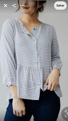 Cute Full Sleeve Tops, Cotton Tops For Jeans, New Dress Pattern, Stylish Street Style, Hippie Style Clothing, Fashion Tops Blouse, Casual Shirt Women