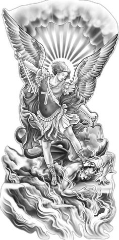 Shoulder To Elbow Tattoo Sleeve Men, Arcangel Michael Tattoo, Half Sleeve Tattoo Drawings Sketches, Archangel Michael Tattoo For Men, Jesus Tattoo Design For Men, Mens Upper Arm Tattoo, Archangel Tattoo Design, Inner Bicep Tattoos For Women, Aztec Art Tattoo