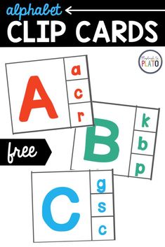 the alphabet clip cards with letters and numbers to be used in this letter matching activity