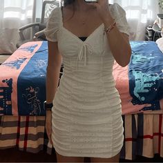 -Cute And Classy -Brand New -Nice Quality And Material -Very Soft And Comfortable -Offers Accepted Cute White Dress, Dress H&m, H M Dresses, Hm Dress, Colorful Dresses, H&m, White Dress, Color White, Brand New