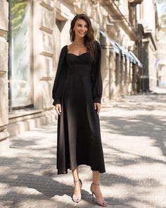 Fabric: Crepe Cotton 75%, Polyester 20%, Elastane 5% Puff sleeves Bustier bodice Midi Length Sleeve length: 70cm/ 27.5n Skirt length: 90cm/ 35.5in Black Xs, Black Midi Dress, Black Friday Sale, Skirt Length, Puff Sleeves, Midi Length, Puff Sleeve, Bodice, Length Sleeve