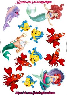 the little mermaid stickers are all different colors