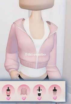 the mannequin is wearing a pink jacket with hearts on it's chest