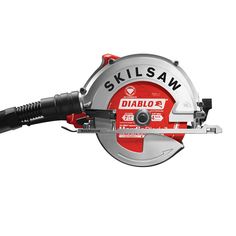 a red and black circular saw with the words skilsaw on it's blade