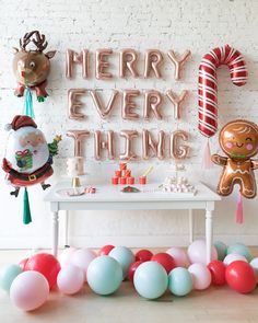 christmas-balloons Friendmas Party Decorations, Christmas Balloon Garland, Christmas Balloons, Party Mix, Santa Reindeer, Holiday Theme, Helium Balloons, Christmas 2023, Holiday Themes