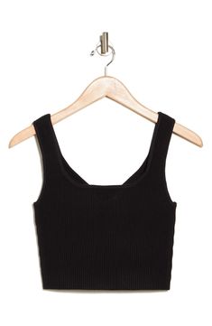 A ribbed texture distinguishes a softly knit sweater tank with an abbreviated hem for skin-baring appeal. 16" length (size Medium) Square neck Sleeveless 41% viscose, 34% polyester, 32% nylon, 3% spandex Machine wash, dry flat Imported Black Jet, Shein Outfits, Crop Sweater, Sweater Tank, Ribbed Texture, Cropped Sweater, Square Neck, Nordstrom Rack, Knit Sweater