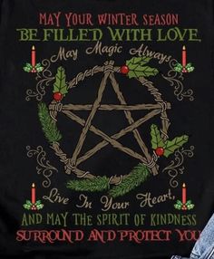 a t - shirt that says may your winter season be filled with love and magic