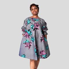 Multi-way sleeves African Dress. This dress is very classy and comfortable which makes it perfect for maternity, post partum or any outing (formal or informal). As shown in the pictures, the sleeves can be worn in 4 different ways. Talk about versatility😊 It also comes with 2 inner pockets. Dimensions: 1. Length of dress on model is 36 inches. But can be made to order in another fabric to your ideal length. 2. Size on model is a bust of 42 inches and will fit M-L. Model in the picture is a heig Maternity Ankara Dresses, Maternity Dresses Ankara, Wedding Guest Dress Purple, Ankara Maternity Dresses, Ankara Maternity, Fancy Maternity Dresses, Chitenge Dresses, Short Maternity Dress, African Maternity Dresses