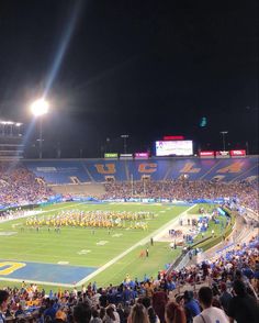 a football stadium filled with lots of people