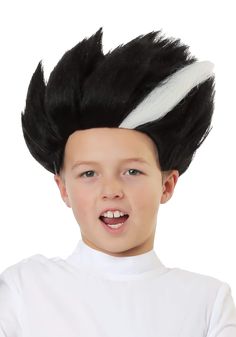 PRICES MAY VARY. Disturbingly Cool Design: Unleash your child's inner mad scientist with this exclusive wig featuring spiky black synthetic fibers and a striking white streak, perfect for creating a creepy yet captivating look. Ideal for young experiment enthusiasts! Quality Craftsmanship: Made with 100% polyester synthetic hair on a mesh style cap, this wig is comfortable, durable, and easy to wear, ensuring your little scientist can focus on concocting their next invention without any discomfo Mad Scientist Costume, Scientist Costume, Operating Table, Fun Costumes, The Scientist, Spiky Hair, Kids Dress Up, Beakers, Hair Raising