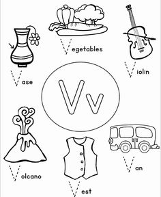 the letter v worksheet for children to practice their english and spanish language skills