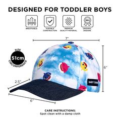 Nickelodeon Boys' Baseball Cap – Baby Shark Curved Brim Snap-Back Baseball Hat is the perfect choice for a summer full of having fun at playgrounds and hanging out at the beach. This cute Baby Shark snap-back baseball cap for boys is a perfect match that will look super cute with just about any outfit. Adjustable Playful Sun Hat For Playtime, Playful Adjustable Hats For Play, Playful Adjustable Hat For Play, Playful Sun Hat With Curved Brim For Playtime, Playful Blue Sun Hat For Playtime, Casual Adjustable Hat For Playtime, Playful Curved Brim Sun Hat For Playtime, Casual Snapback Hats For Playtime, Casual Curved Brim Baseball Cap For Playtime