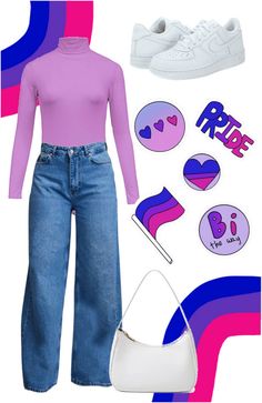 Bisexual Outfit | ShopLook Bisexual Pride Outfit Ideas, Bi Outfits Aesthetic, Bisexual Outfits Aesthetic, Bi Pride Outfit, Bisexual Outfits Style, Bisexual Style, Bi Outfits