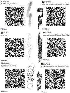 the qr code is shown in black and white, with different patterns on it