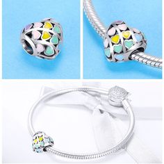 This cute rainbow heart enamel color heart charm is made of solid 925 sterling silver with enamel color, features cute rainbow heart pattern in heart shape charm. Add this cute rainbow heart charm to your existing Pandora bracelet or as gift for your love one. Shipping Policy: Order will be shipped within 1-3 business days. First class mail will take 7-14 days to arrive for U.S. orders. International shipping time is vary per shipping method. Contact us to get more details. Return Policy: Free r Rap Metal, Unicorn Pendant, Snake Chain Bracelets, Pandora Style, Chain Bracelets, Love Charms, Rainbow Heart, Pandora Bracelets, Heart Pattern