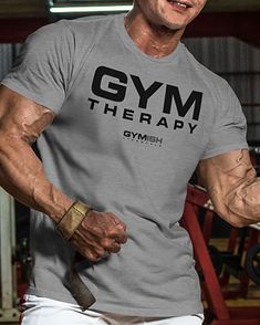 Gym Therapy Funny Motivational Workout T-Shirt for Men, Lifting T-Shirt, Gym Gear, Gym Apparel, workout Gift, Gift for Weightlifters, Gift for him Introducing the Gym Therapy Funny Motivational Workout T-Shirt. Made from a soft and lightweight 60% cotton/40% poly blend, this shirt offers a comfortable, regular fit. Perfect for gym lovers, this manly fashion cut with side seams adds to its stylish look also makes for a great gift idea. Take your workout gear to the next level with this funny and Gym Therapy, Powerlifting Shirts, Gym Shirts Mens, Weightlifting Shirts, Funny Gym Shirts, Gym Guys, Mens Workout Shirts, Funny Shirts For Men, Gym Gear