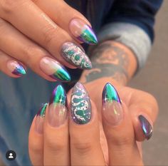 Spring Nails Easy, Easy Nail Art Ideas, Mystic Nails, Star Nail Designs, Witch Nails, Nails Easy, Almond Acrylic Nails, Nail Art Ideas