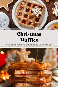 These Gingerbread Christmas Waffles are the perfect festive waffles for the holiday season! They're easy to make, quick, and full of warming spices. The batter is made with buttermilk which makes them extra light and fluffy on the inside but crispy on the outside! Whether you're looking for Christmas Day brunch or a cozy winter breakfast, you'll love these waffles! The recipe is easy to double and they're freezer-friendly!