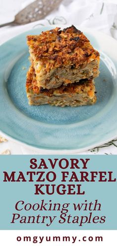 savory matzo farfel kugeli, cooking with pantry staples