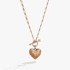 Gold Trendy Heart Pendant Jewelry With Toggle Clasp, Trendy Jewelry With Heart Pendant And Toggle Clasp, Heart Pendant Toggle Necklace With Adjustable Chain, Metal Heart Toggle Necklace With Heart Charm, Heart Pendant Necklace With Toggle Clasp, Metal Heart Pendant Necklace With Toggle Clasp, Metal Toggle Necklace With Heart Charm, Trendy Necklaces With Toggle Clasp For Valentine's Day, Elegant Metal Toggle Necklace For Valentine's Day