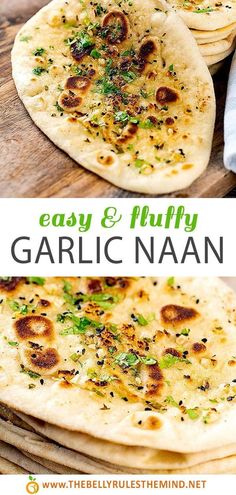 homemade garlic naan is an easy and tasty appetizer to serve on the grill