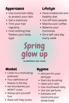 April Glow Up Challenge, April Glow Up, Spring Glow Up Checklist, Spring Break Glow Up Challenge, 3 Day Glow Up, Hoț Girl Summer Glow Up, Glow Up Over Spring Break, Spring Break Glow Up, Spring Glow Up