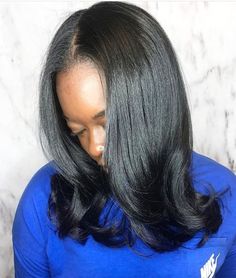 @thehairkitchen_ oil treatment and Silk press on natural hair styled by @niceybabyy Healthy #voiceofhair voiceofhair.com Hairstyle Gallery, Natural Hair Tips