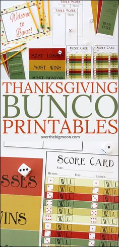 the thanksgiving printables are on display for everyone to see