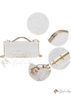 Bird in Bag - Acrylic Clutch Bag for Evening Parties, Formal Wear, and Fashionable Womens Handbag with Metal Accents Clear Clutch Bag As Gift, Clear Clutch Bag For Everyday Use, Everyday Clear Clutch Bag, Acrylic Clutch, Womens Handbag, Metal Accents, Box Bag, Bag Bag, Bird In Bag