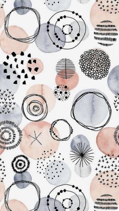 an abstract pattern with circles and dots