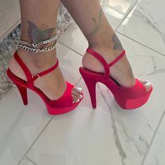 Women Red Velvet Peep Toe Side Strap.. Run True To Size. Red Velvet Heels, Black Pointed Toe Heels, Black Lace Up Heels, Feather Heels, Purple Heels, White High Heels, Crystal Heels, Fun Heels, Platform High Heel Shoes