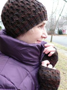 This is a quick-to-knit set in three sizes featuring an allover cocoon texture with ribbing at the wrist and earband. A great last-minute gift project that makes good use of stash yarn. Substituting yarn weights and/or needles may result in an overall variation in size. Gauge: Mitts: 24 sts and 36 rows = 4 inches in stockinette hat: 20 sts and 28 rows = 4 inches in stockinette on larger needles Finished Measurements: mitts: 5.5(6.5, 7.5) inches (unstretched) to fit hands up to 7.5(8.5, 9.5) inch Yarn Weights, Artisan Yarn, Hat Knitting Pattern, Briar Rose, Hat Knitting, Hat Print, Shawl Knitting Patterns, Pattern Store, Online Pattern