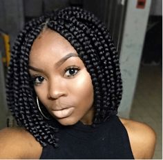 Short Bob Braids, Box Braids Bob, Braids With Shaved Sides, Bob Braids Hairstyles, Tan Skin Blonde Hair, Short Box Braids Hairstyles, Twisted Hair, Short Box Braids, Bob Braids