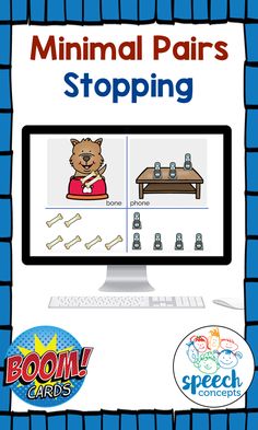 a computer screen with an image of a bear on it and the words, animal pairs stopping