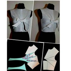 the instructions for how to make an origami dress with paper and ribbon on it