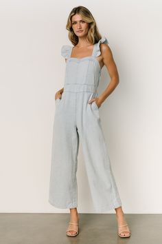 Madison Denim Jumpsuit | Blue - Baltic Born Light Blue Jumpsuit, Colorful Jumpsuit, Jumpsuit Blue, Baltic Born, Casual Outfit Inspiration, Style Muse, Blue Jumper, Altering Clothes, Blue Jumpsuits