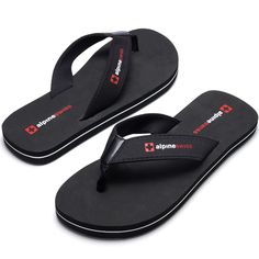 The Alpine Swiss Men's Flip Flops Beach Sandals Lightweight EVA Sole Comfort Thongs. These lightweight beach sandals are designed with a durable EVA sole that provides exceptional comfort and support for all-day wear. The cushioned footbed ensures a soft feel underfoot, while the classic thong design adds a touch of simplicity. Whether you’re strolling along the beach, lounging by the pool, or running errands, these are the perfect flip flops. Perfect for warm weather, these versatile sandals ar Black Open Toe Flip Flops For Outdoor Activities, Non-slip Black Flip Flops For Outdoor Activities, Black Casual Flip Flops For Beach Season, Casual Black Flip Flops For Beach Season, Black Non-slip Flip Flops For Vacation, Non-slip Black Flip Flops For Vacation, Non-slip Black Flip Flops For Beach, Comfortable Flip Flops For Summer Outdoor Activities, Non-slip Flip Flops For Surfing And Beach Season