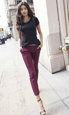 Purple Pants Outfit, Look Formal, Summer Work Outfits