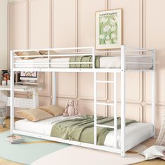 PRICES MAY VARY. 🥇【Twin over Twin Bunk Bed for Kids】This bunk bed twin over twin is a great choice for families with many children! The space-saving bunk beds makes full use of the vertical space,making it perfect for small rooms.It can be widely used in adults room,kid room,dorm,or guest room. 🥇【Sturdy & Secure】This twin over twin metal bunk bed frame is made of metal frame with anti-rust powder coating,which provides sturdiness and durability.What's more,the firm screw connections further en Bunk Beds For Teens, Beds For Teens, Bunk Bed For Adults, Bunk Bed For Kids, Space Saving Bunk Bed, Queen Size Bunk Beds, Adult Bunk Beds, Bunk Bed Frame, Queen Bunk Beds