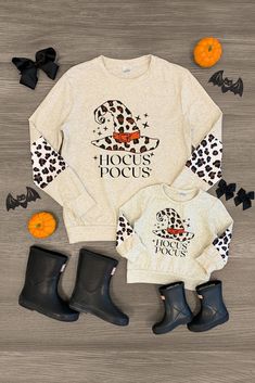 Mom & Me - Hocus Pocus Long Sleeve Top Mom & Me Sparkle In Pink Witch Hat Design, Cute Witch Hat, Cheetah Print Design, Mom And Me Shirts, Mommy Daughter Outfits, Cow Costume, Sparkle In Pink, Cute Witch, Children Top