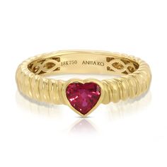 Ring With Ruby, Heart Center, Ruby Heart, Diamond Initial Necklace, Anita Ko, Diamond Eternity Ring, Initial Earrings, Jewelry Accessories Ideas, Ring With Diamond