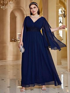 Moda Festa Plus Size, Summer Formal Dresses, Long Summer Dresses Maxi, Plus Size Gowns, Split Sleeve, Bridesmaid Dresses Plus Size