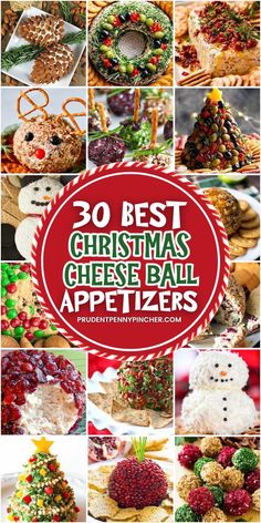 Easy make-ahead cheese ball Christmas appetizers, including snowball and Rudolph cheese balls, for festive Christmas party snacks. Cheese Ball Appetizers, Party Cheese Ball, Ball Appetizers, Christmas Party Dips, Christmas Cheese Tree, Christmas Cheese Ball, Christmas Cookie Dough, Cheese Ball Recipes Easy, Holiday Cheese